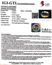 2.50 Ratti Natural yellow sapphire with Govt Lab Certificate-(16650)